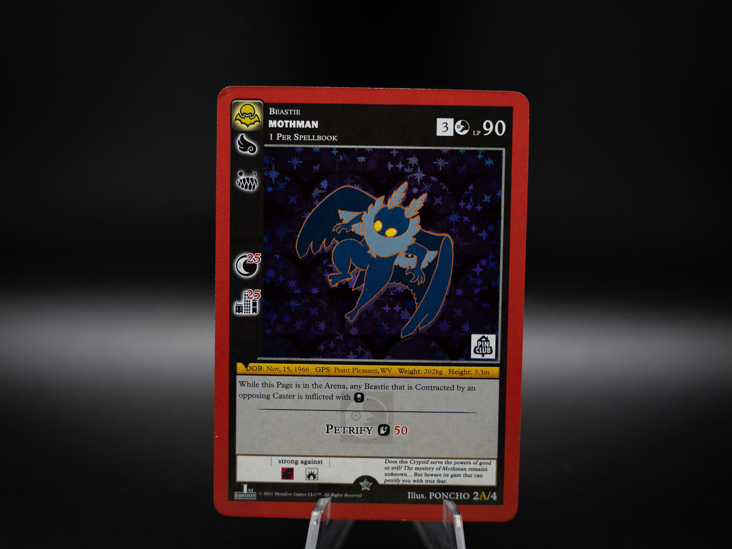 Raw MetaZoo x Pin Club Nightfall Mothman Alt Art - 2nd Wave