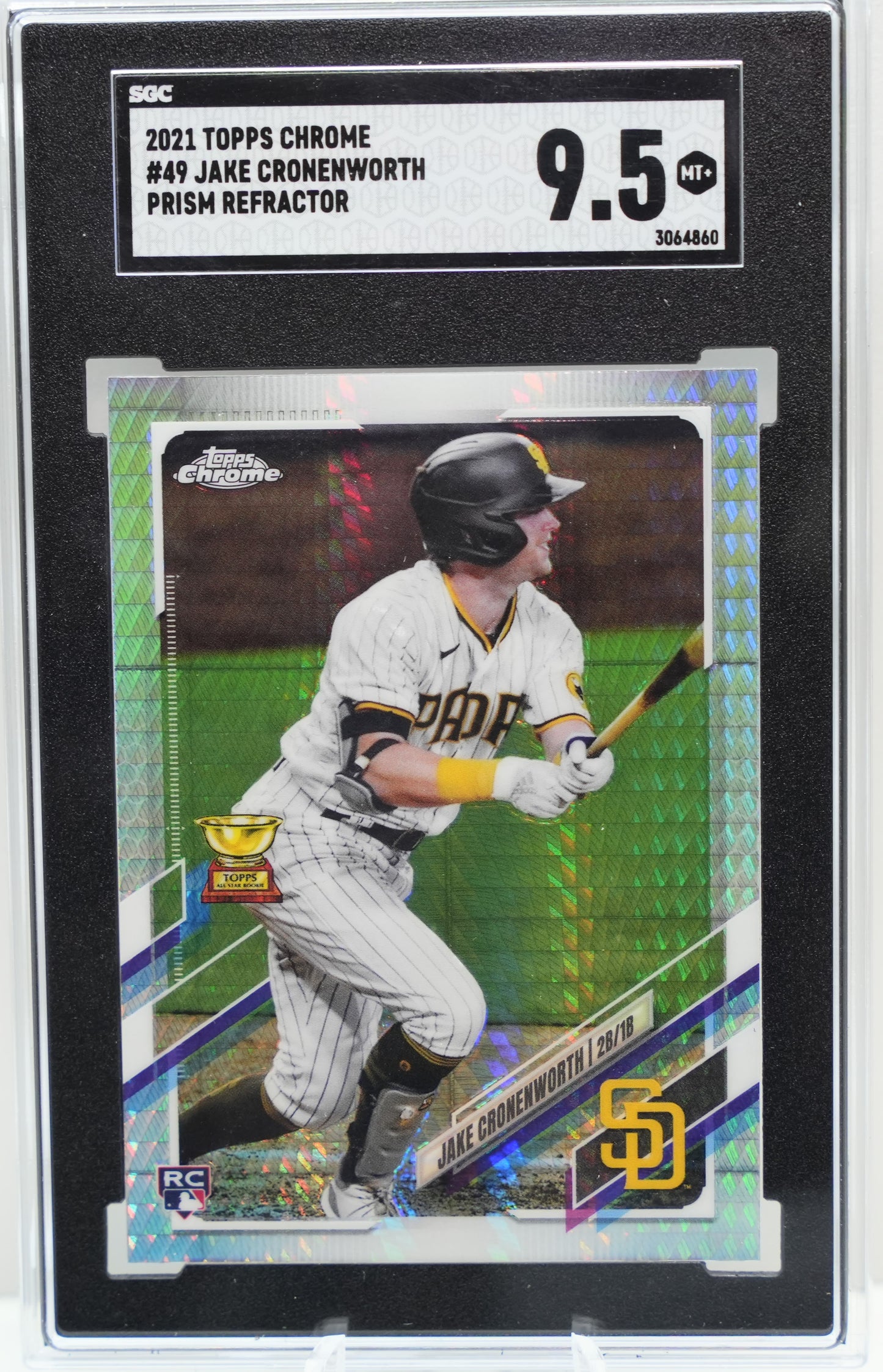 SGC 9.5: 2021 Topps Chrome #49 Jake Cronenworth Prism Refractor