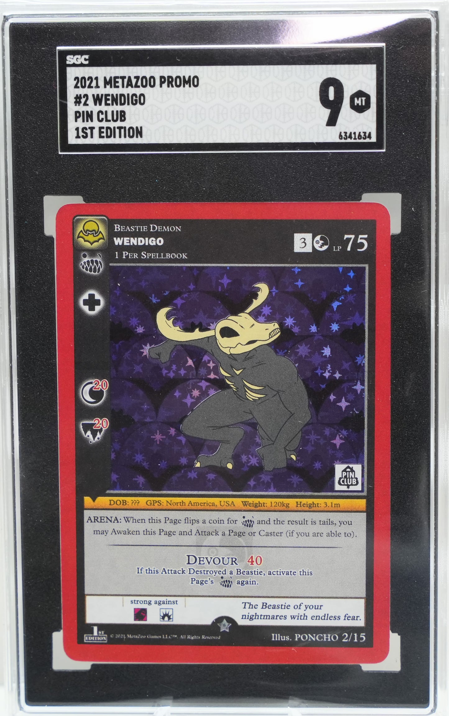 SGC 9: 2021 MetaZoo X Pin Club #2 Windigo