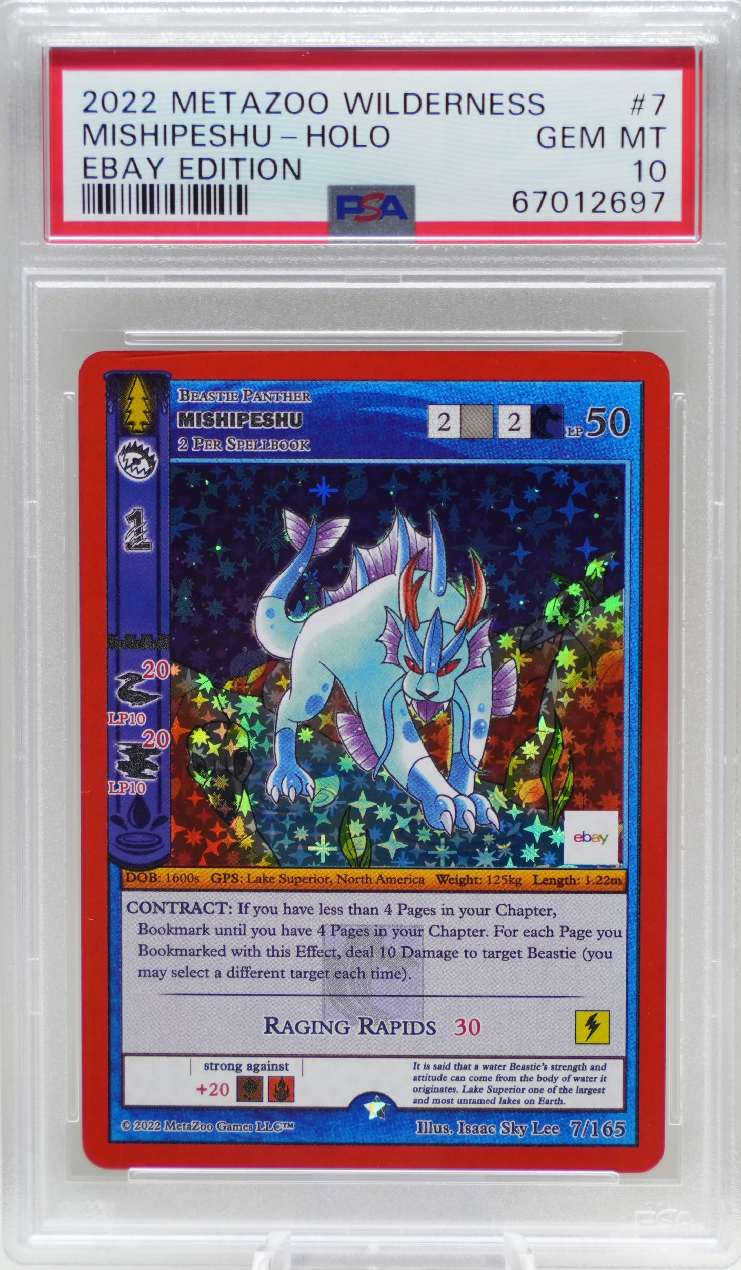 PSA 10: 2022 Metazoo Wilderness 7 Mishipeshu-Holo Ebay Edition