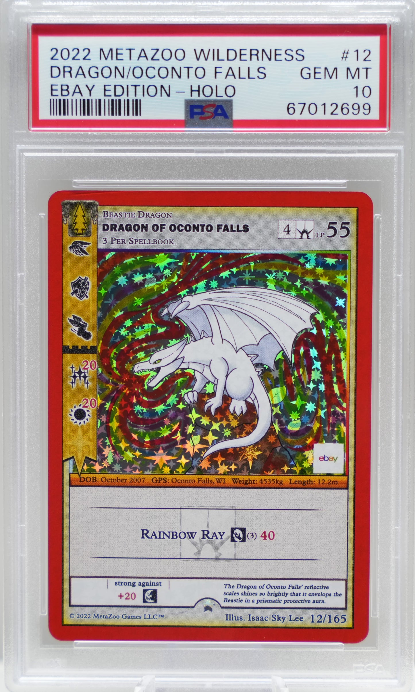 PSA 10: 2022 Metazoo Wilderness 12 Dragon of Oconto Falls-Holo Ebay Edition