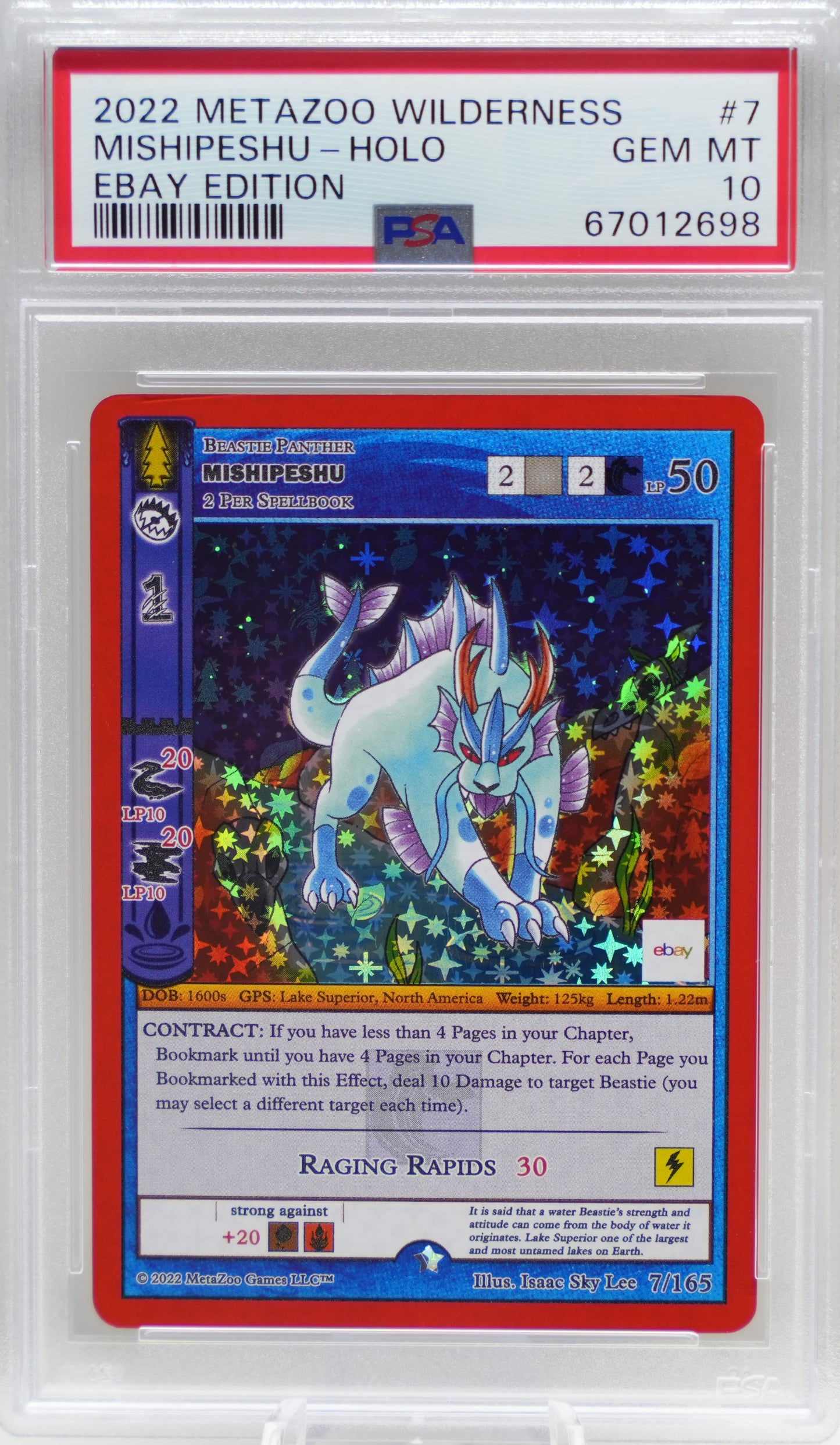 PSA 10: 2022 Metazoo Wilderness 7 Mishipeshu-Holo Ebay Edition