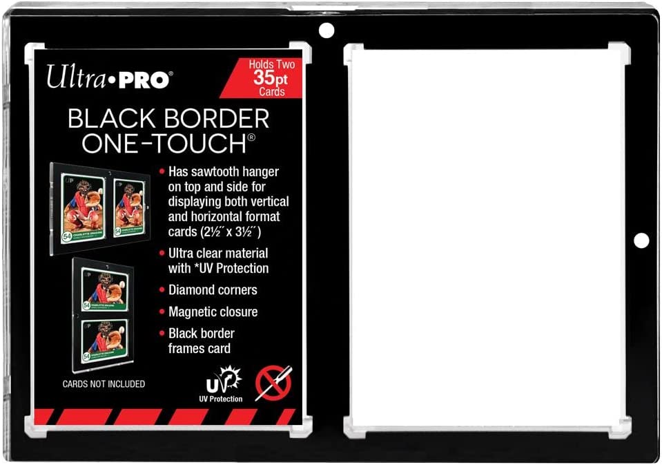 Ultra Pro 35PT 2-Card Black Border UV ONE-Touch Magnetic Holder