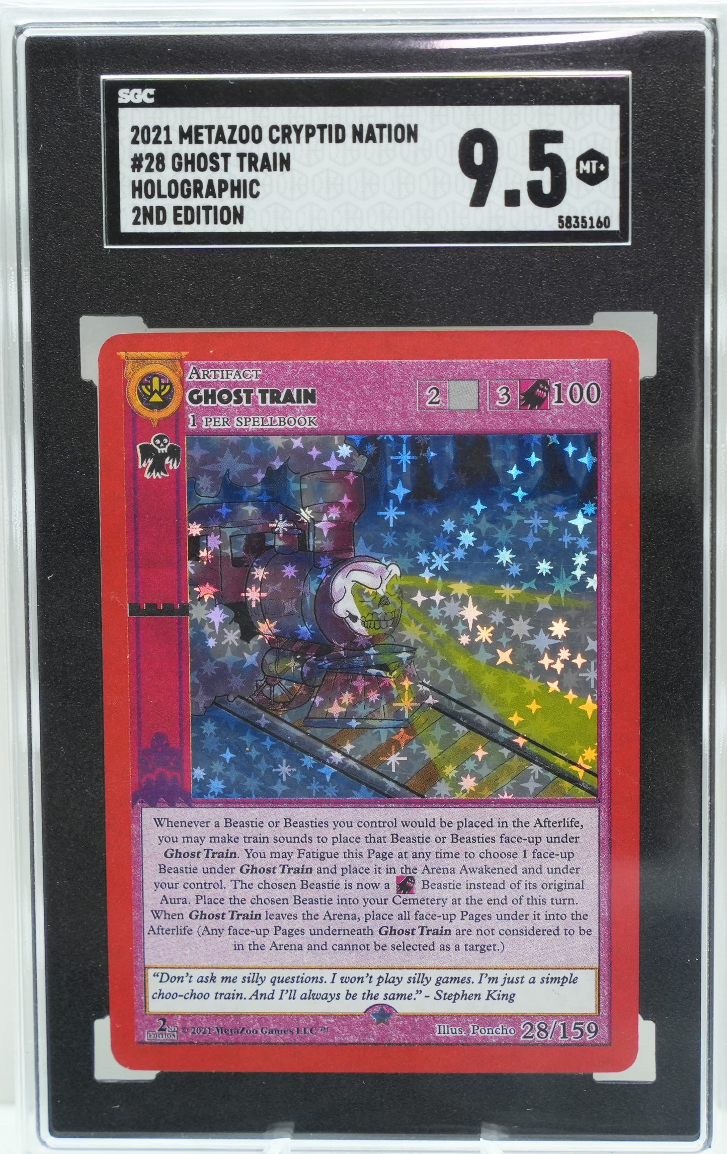 SGC 9.5: 2021 MetaZoo Cryptid Nation 2nd Ed. #28 Ghost Train